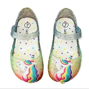 Cat & Jack Unicorn Mary Janes, size 7 Infant